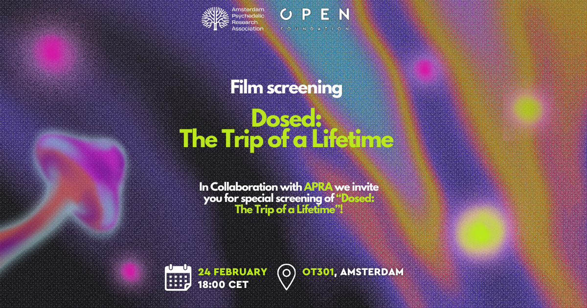 APRA x OPEN Film screening - Dosed: The Trip of a Lifetime (2023)